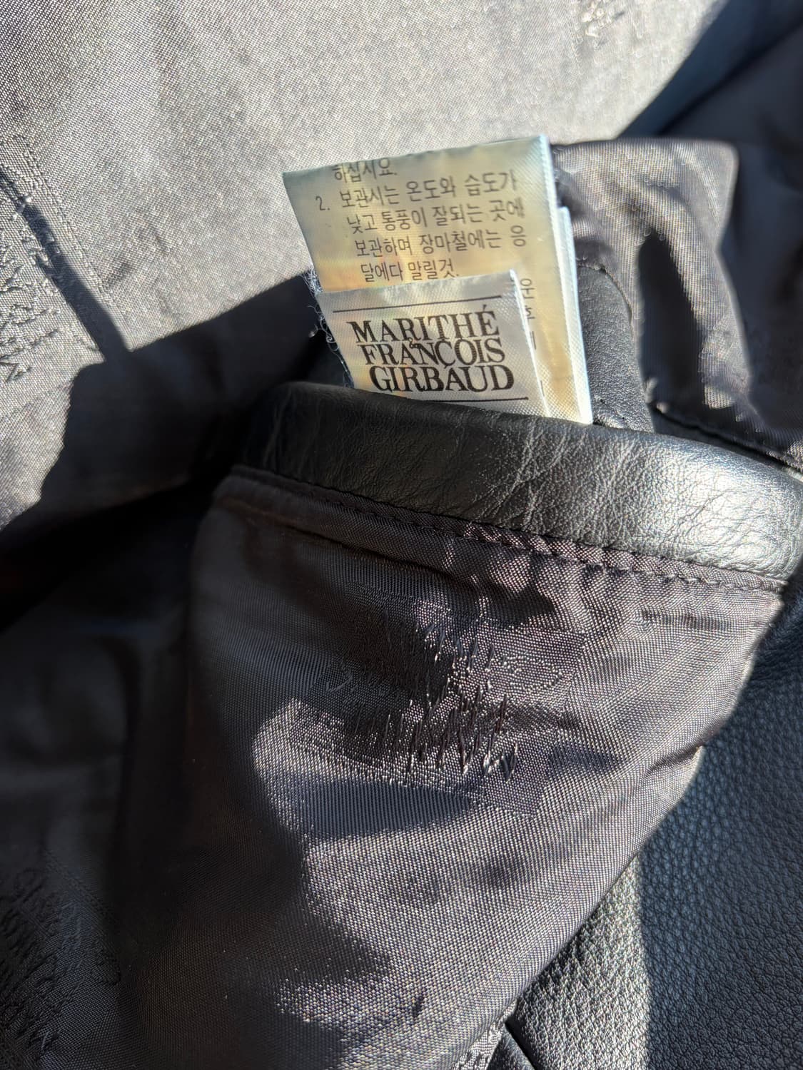 90s 마리떼프랑소와저버 레더 라이더 자켓 상품이미지7