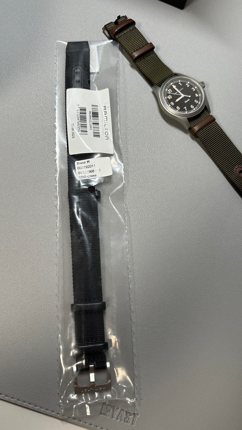 해밀턴 카키필드 쿼츠 38mm 블랙 다이얼 브레이슬릿 &나토밴드 상품이미지5