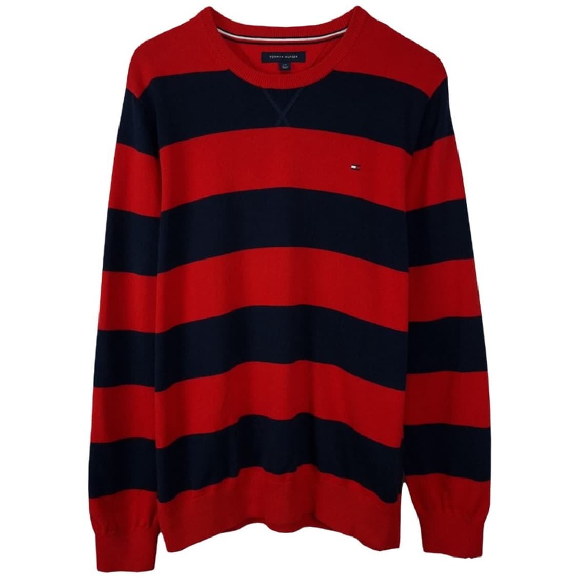 [타미힐피거] 스몰 로고 자수 볼드 스트라이프 니트 M19436 상품이미지2