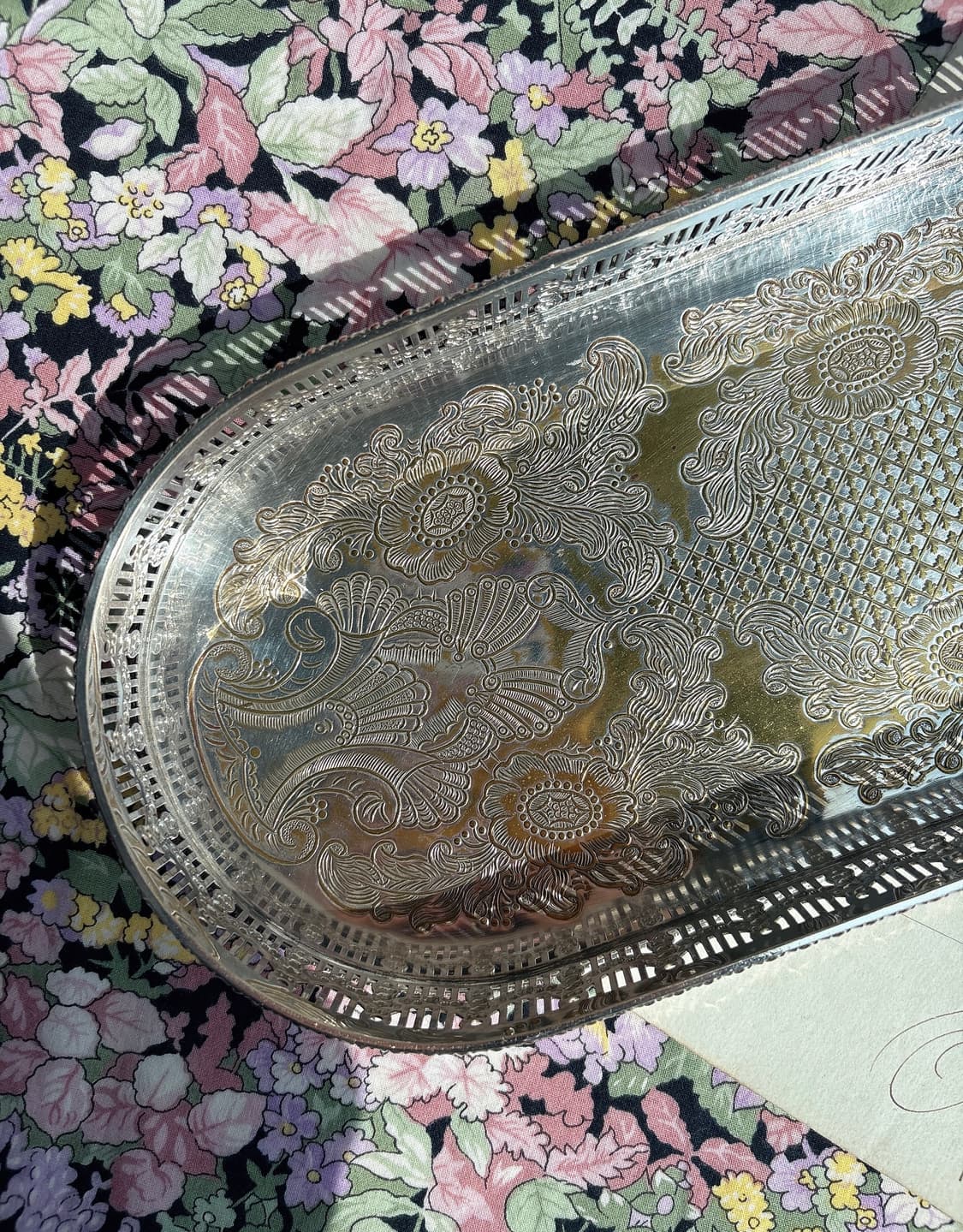 영국 빈티지 쉐필드 실버플레이트 롱트레이 상품이미지3