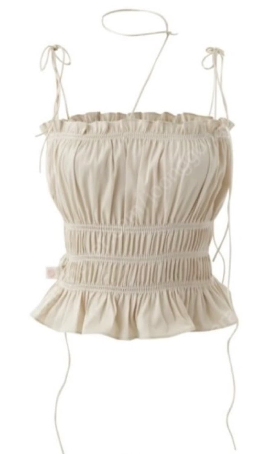 스푸닝 글로니 러브탑 나시 outta love top 베이지 상품이미지1