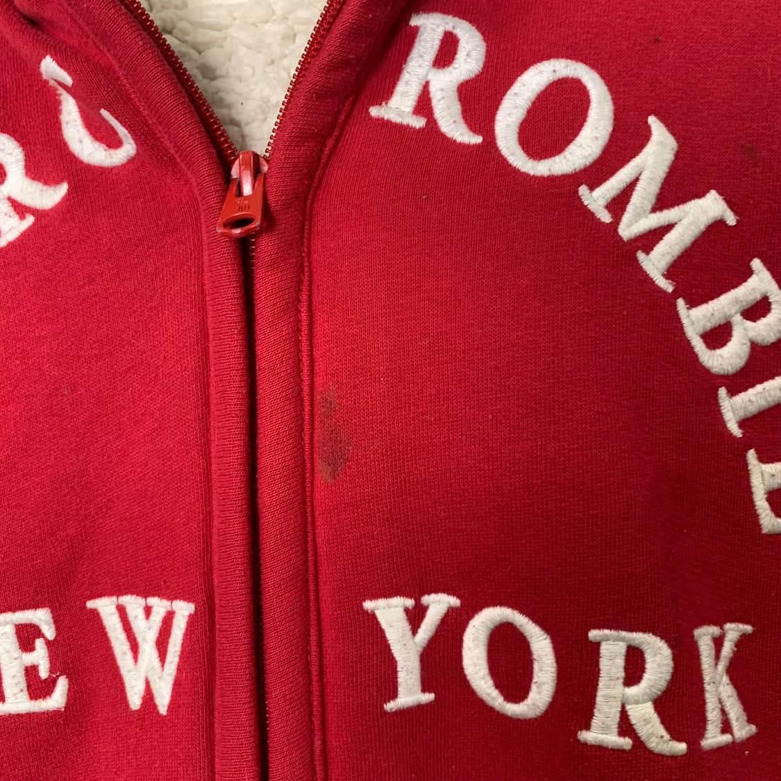 아베크롬비 y2k 와투케 양털 레드 후드집업 상품이미지7