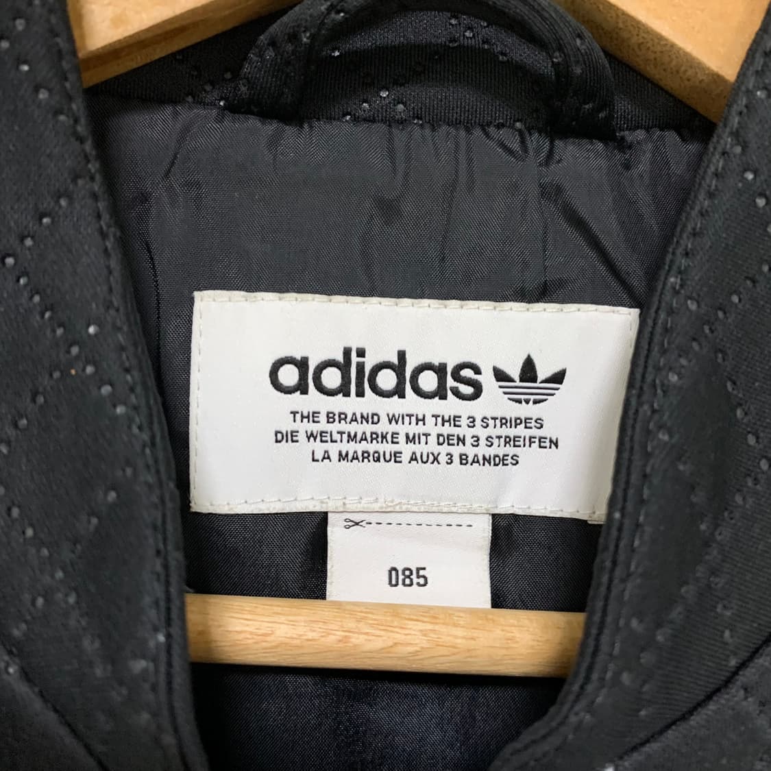 아디다스 블랙 퀼팅 져지 베스트 조끼 집업 빈티지 85 사이즈 상품이미지8