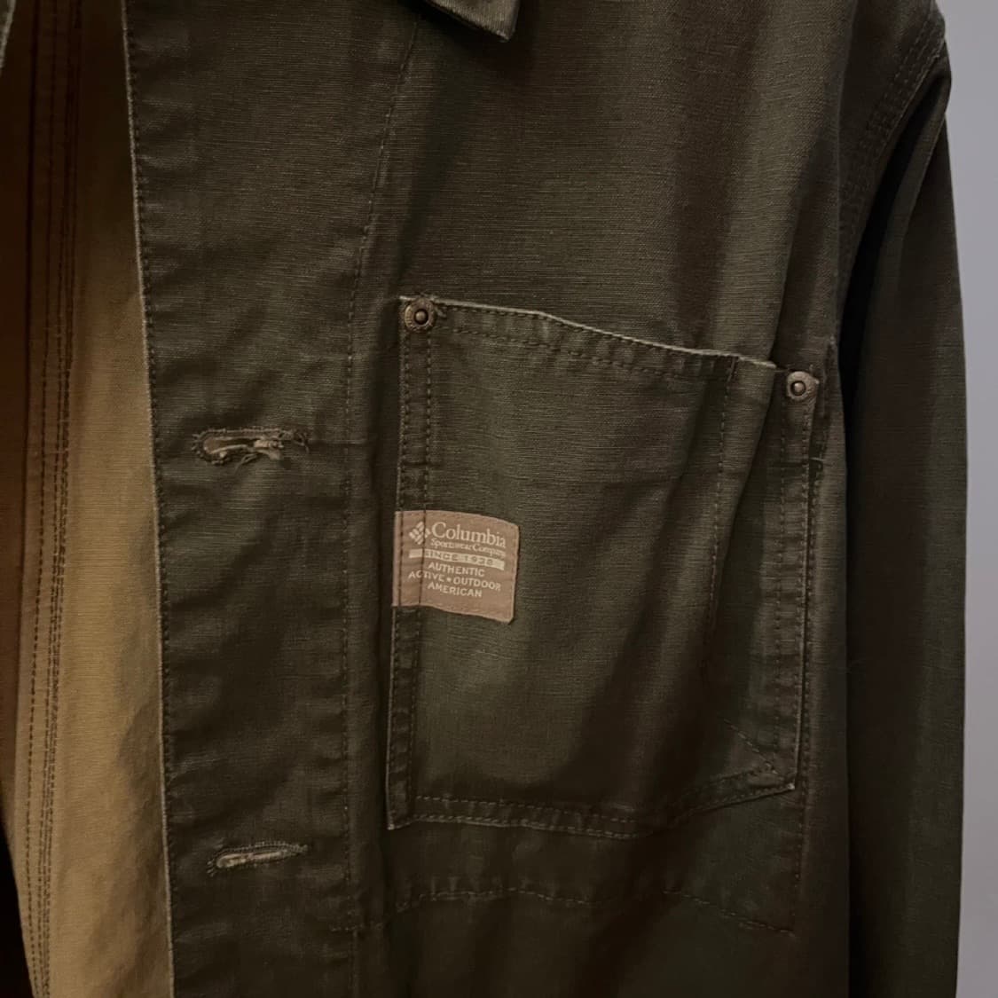 콜롬비아 워크셔츠 자켓 카키 M 상품이미지2