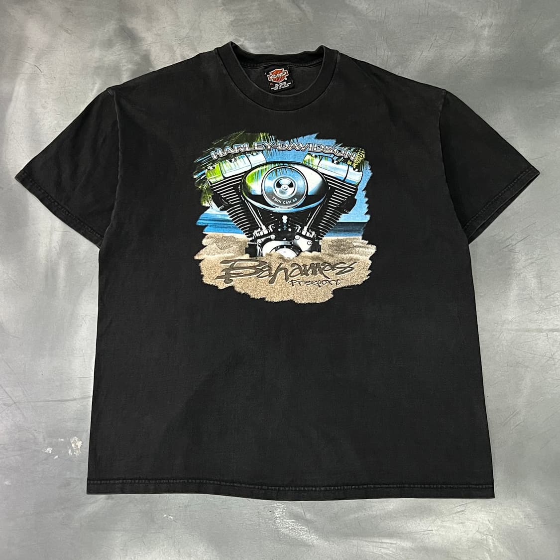  USA 90s 할리데이비슨 트윈캠 프린팅 반팔티 y15706 상품이미지1