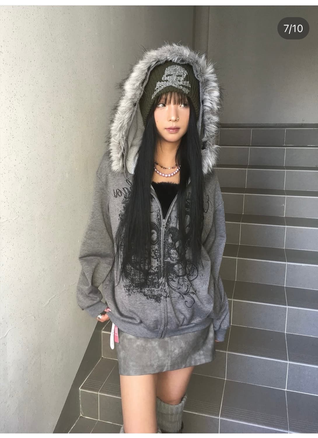 루즈레이크 Romwe 빈티지 후드집업 상품이미지4