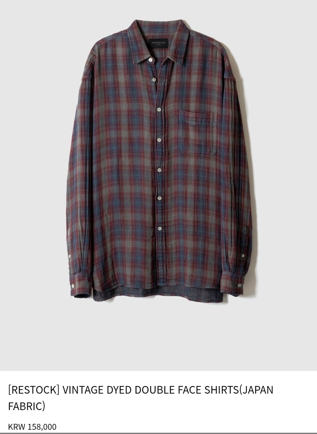 [46] 포커페이스 린넨 체크셔츠 상품이미지1
