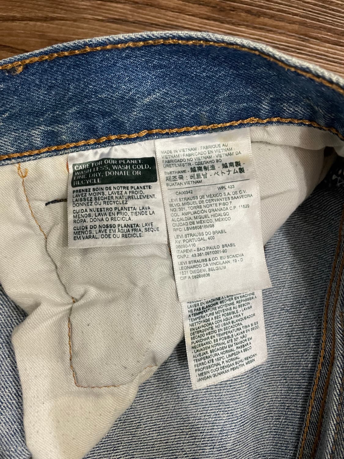 리바이스 501 1993 오리지널 스트레이트 핏 데님 팬츠 상품이미지7