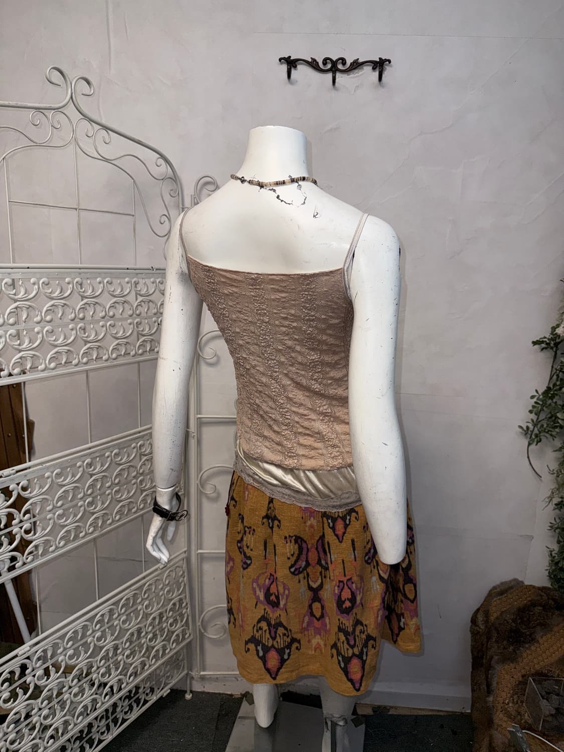Pink gray floral lace sleeveless  상품이미지7