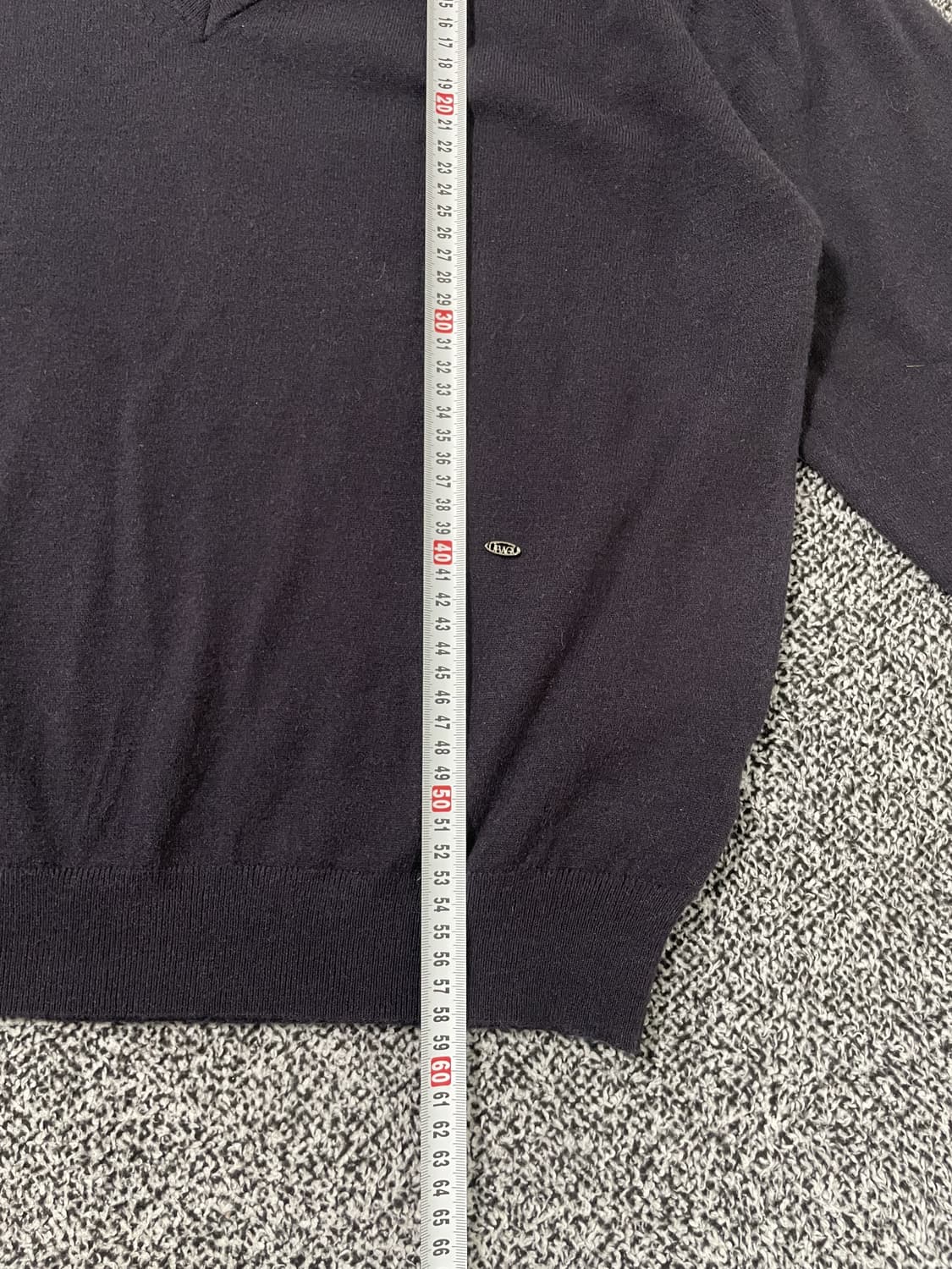 빈티지9. URAGO 유라고 네이비 니트 스웨터 브이넥 티셔츠 상품이미지4