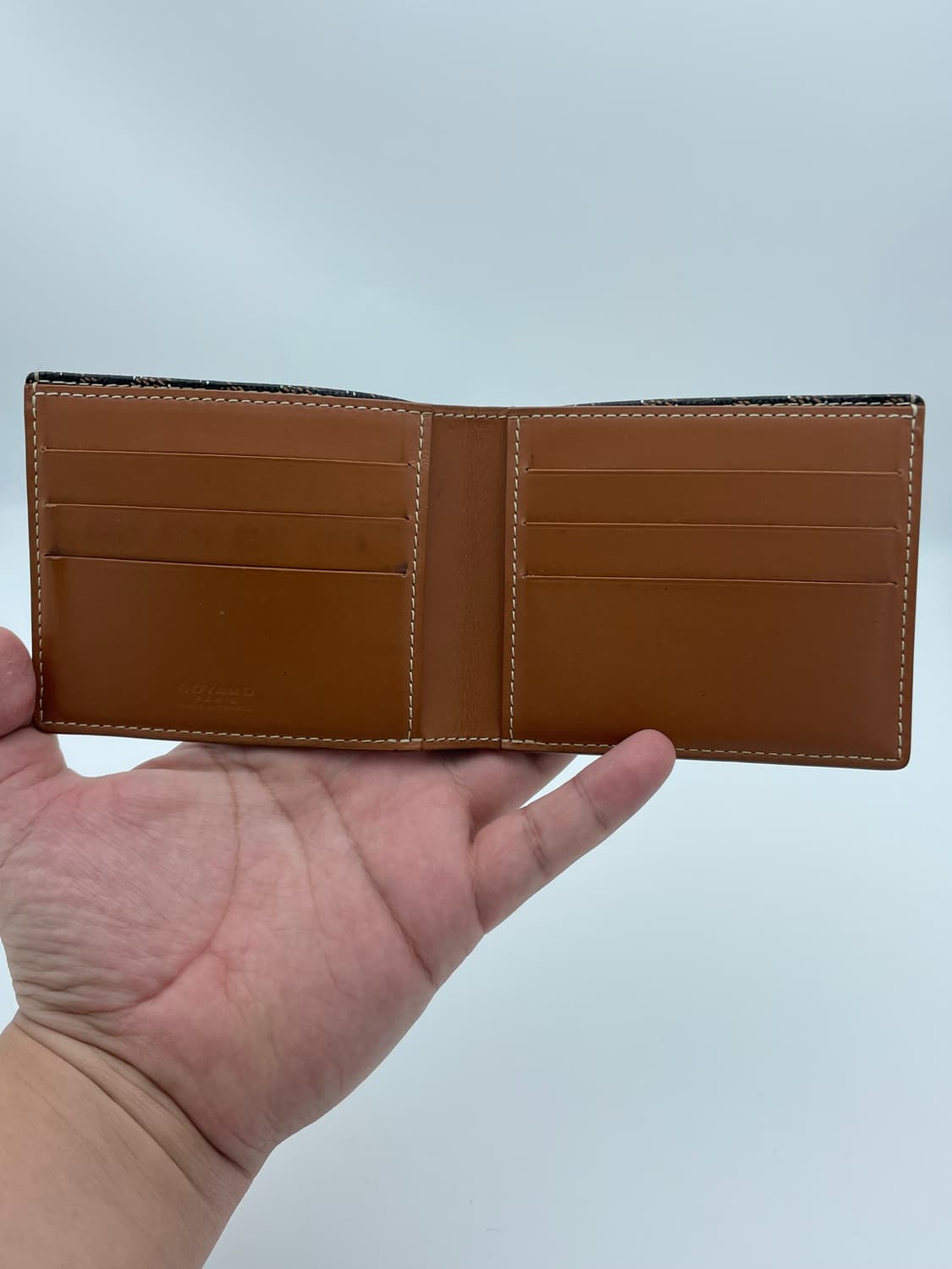 [ 정품 ] 고야드 빅투와르 반지갑 블랙 탄, 최저가 상품이미지4