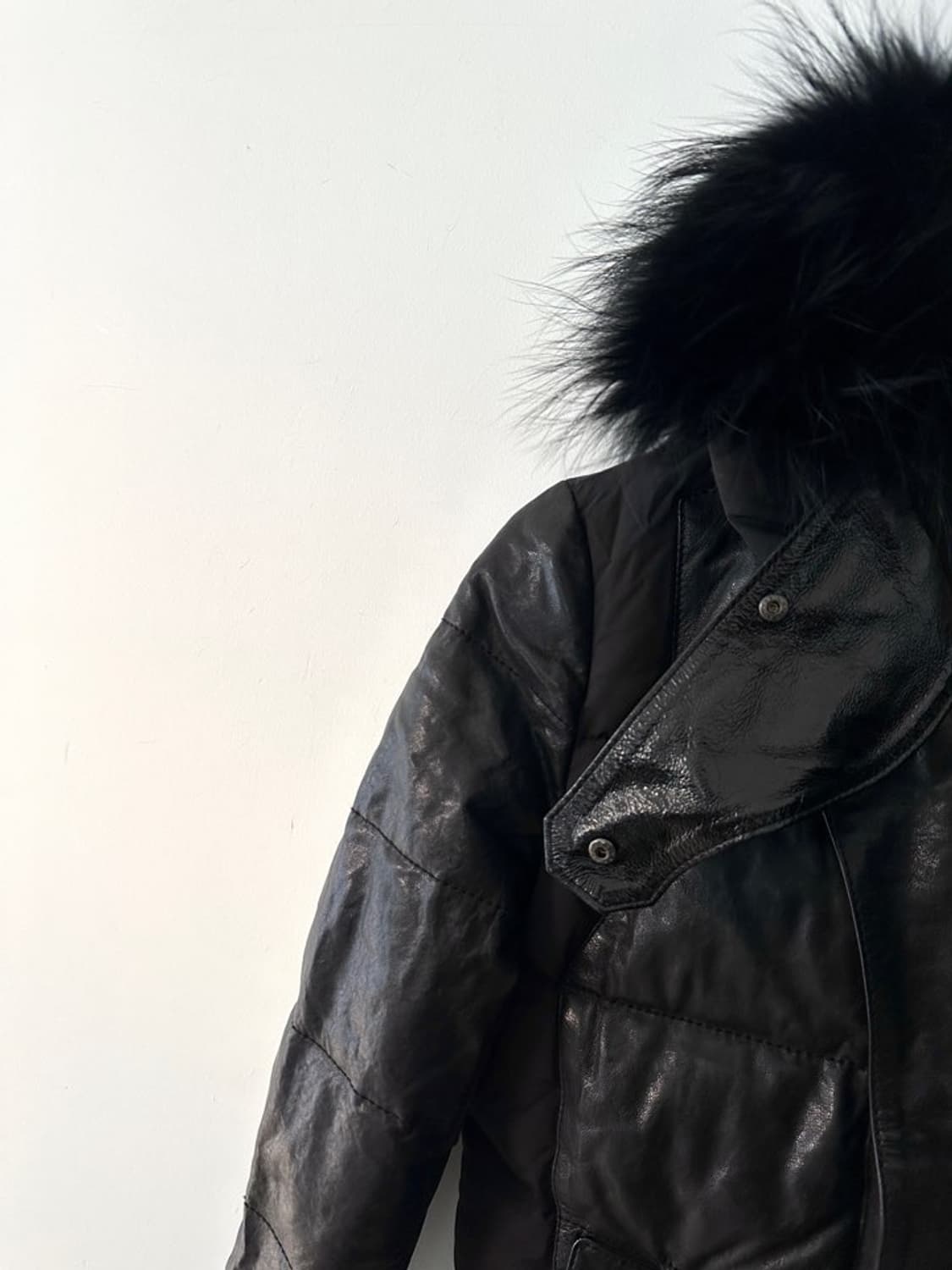 VOV gothic leather padded jacket / black 상품이미지2