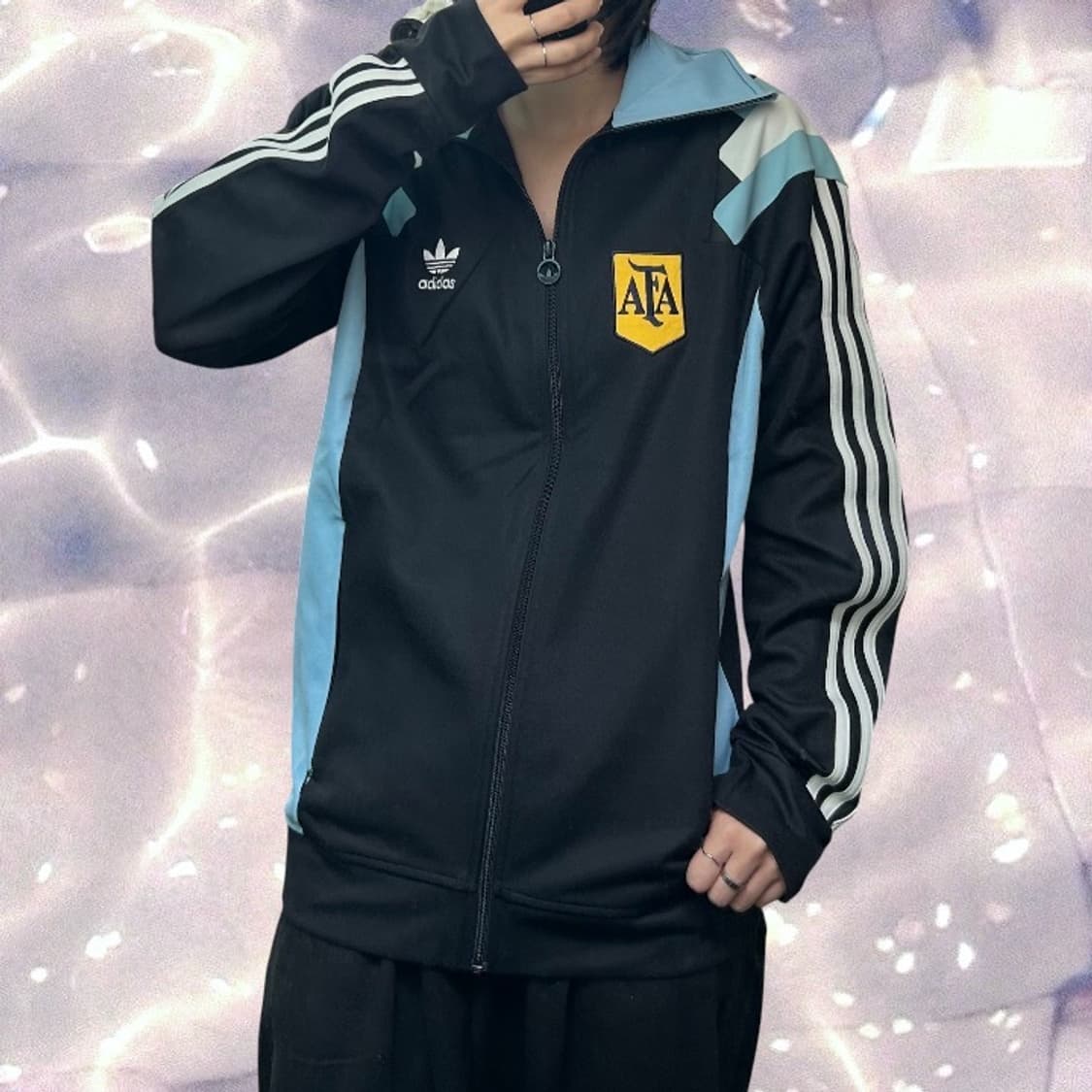 아디다스 아르헨티나 져지 블랙 스카이 블루 110 XXL 상품이미지2