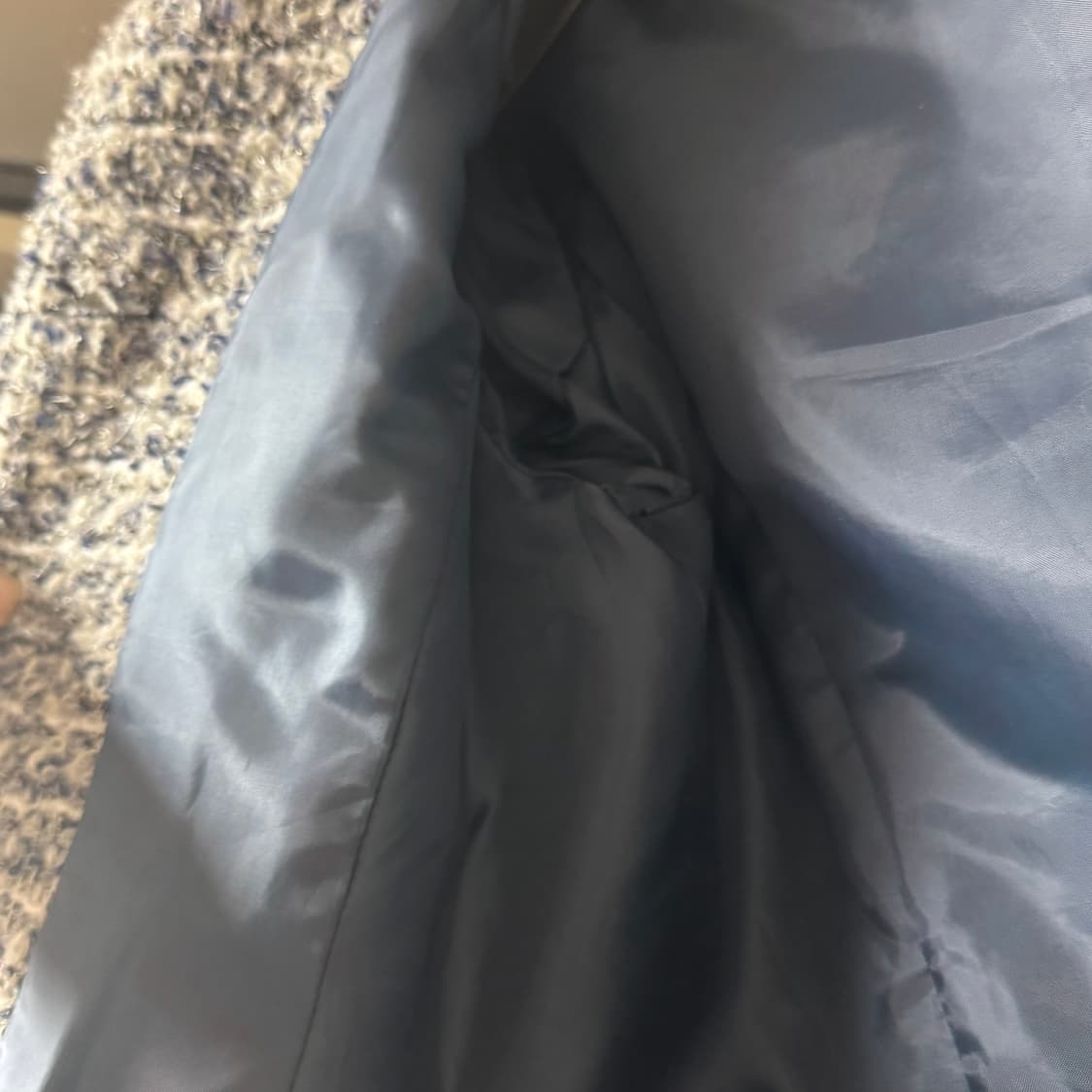 일본 수입 모헤어 울 트위드자켓 블루네이비 상품이미지8
