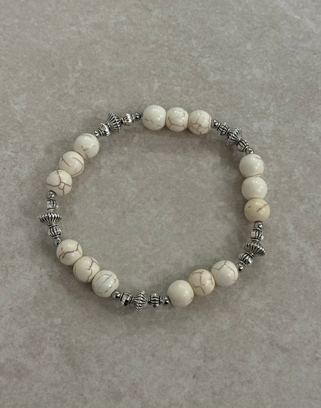 산호석 실버 포인트 팔찌 상품이미지1