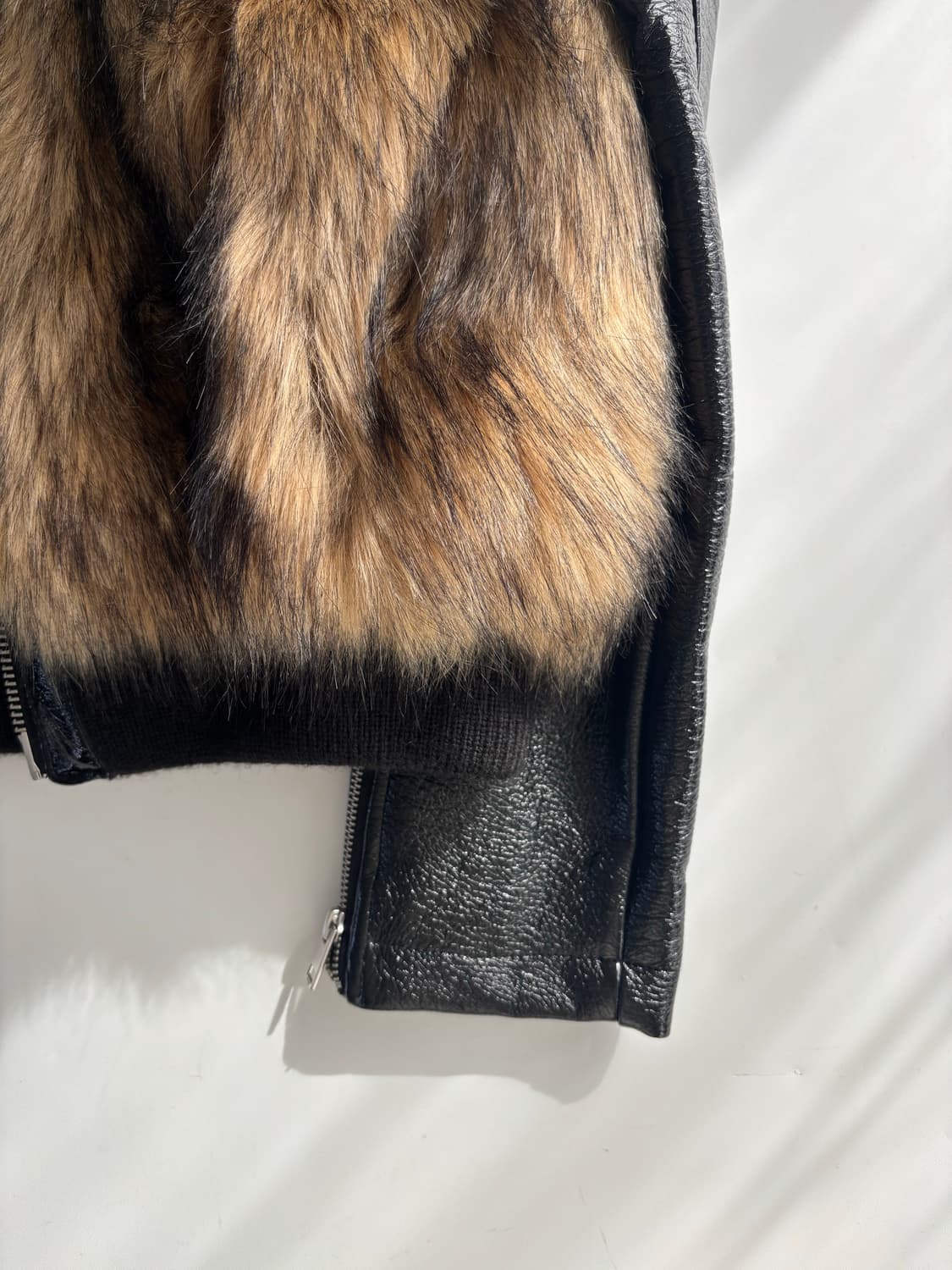 Diesel 디젤 퍼 레더 자켓 상품이미지6