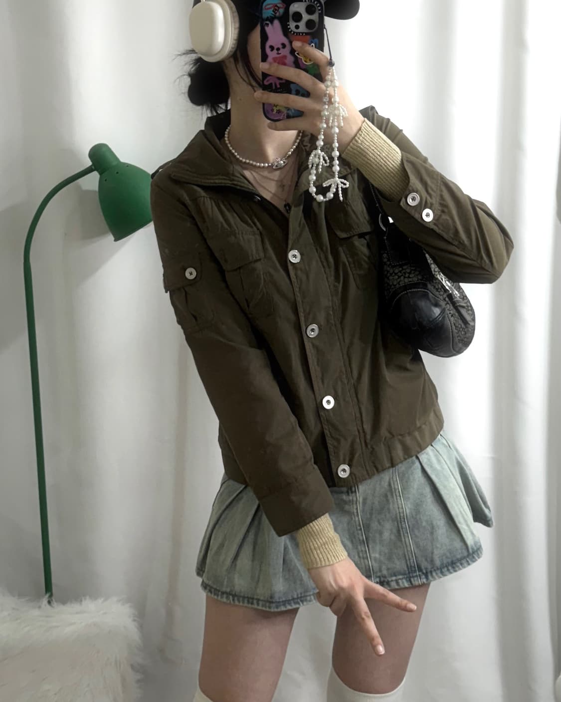 카키 투 포켓 Y2K 자켓 상품이미지2