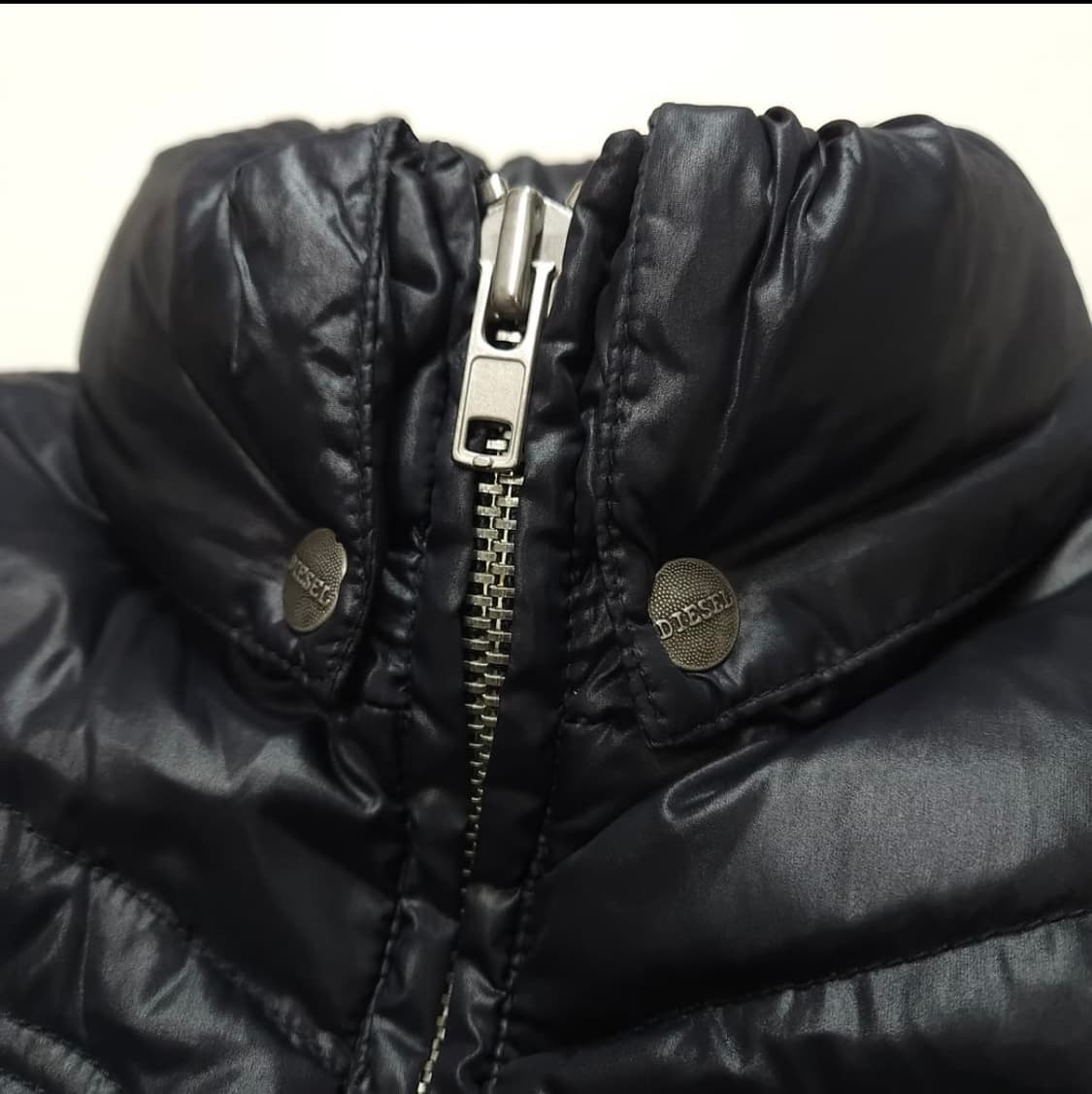 [S] 디젤 네이비 나일론 남여 숏패딩 (~90) 상품이미지5