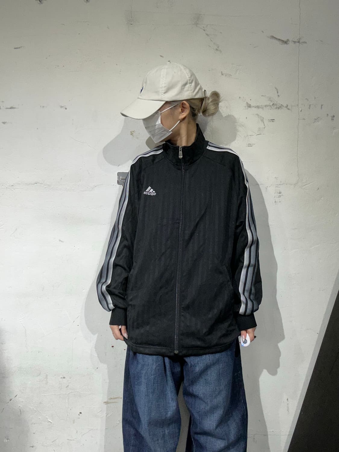 아디다스 블랙 오버핏 올드스쿨 삼선 트랙탑 져지 M 상품이미지2
