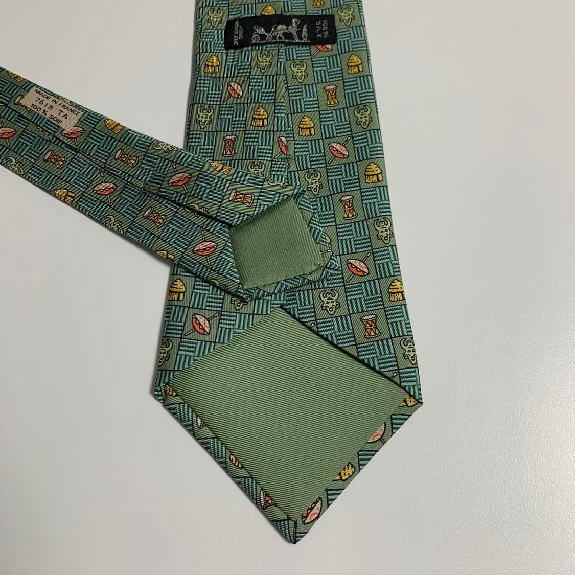 에르메스(HERMES) 명품넥타이 A등급 기하학적패턴 정장룩 코디 상품이미지6