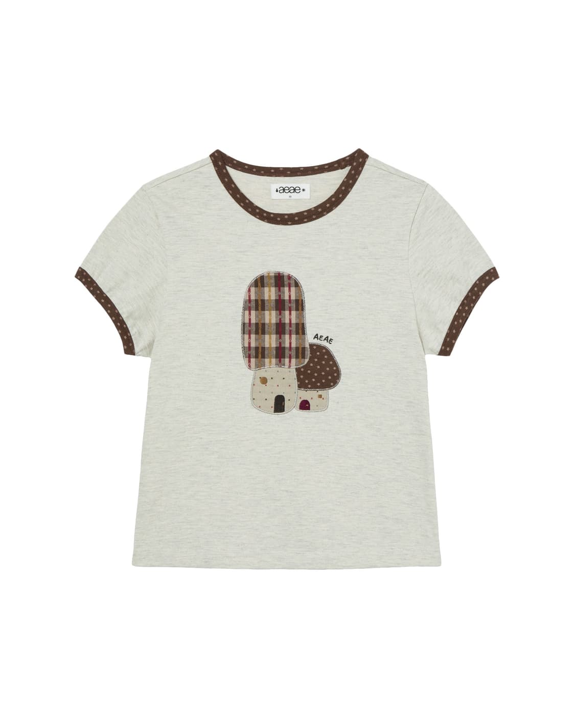 Aeae MUSHROOM APPLIQUE TEE [OATMEAL] 상품이미지1