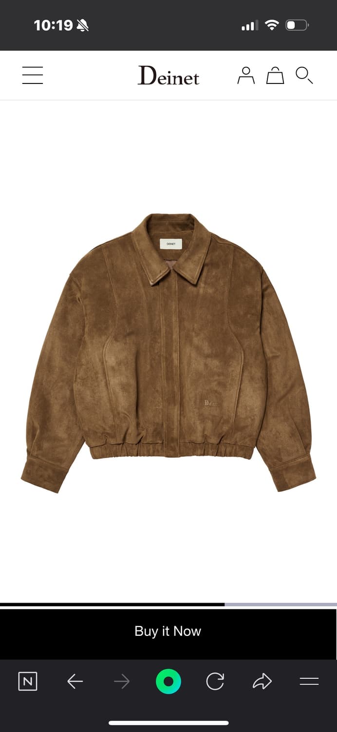 다이닛 스웨이드 봄버 점퍼 브라운 새상품 상품이미지1