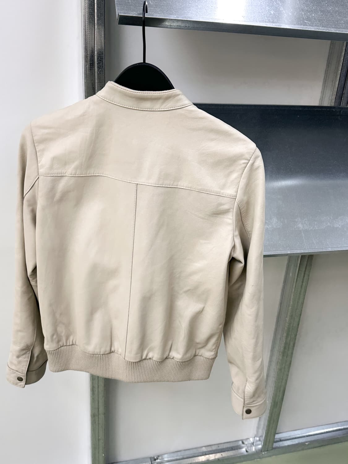 ivory lamb leather zip jacket 상품이미지6