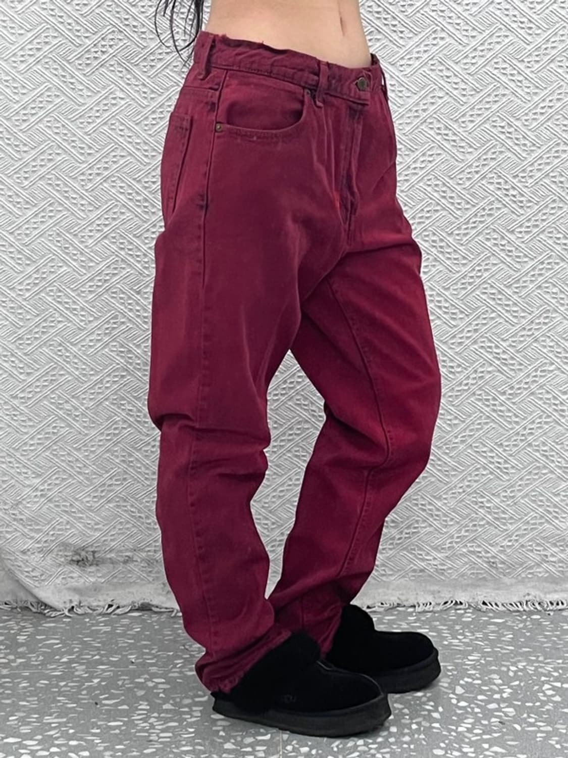 리바이스 550 빈티지 레트로 버건디와인 데님팬츠 L C10568 상품이미지2