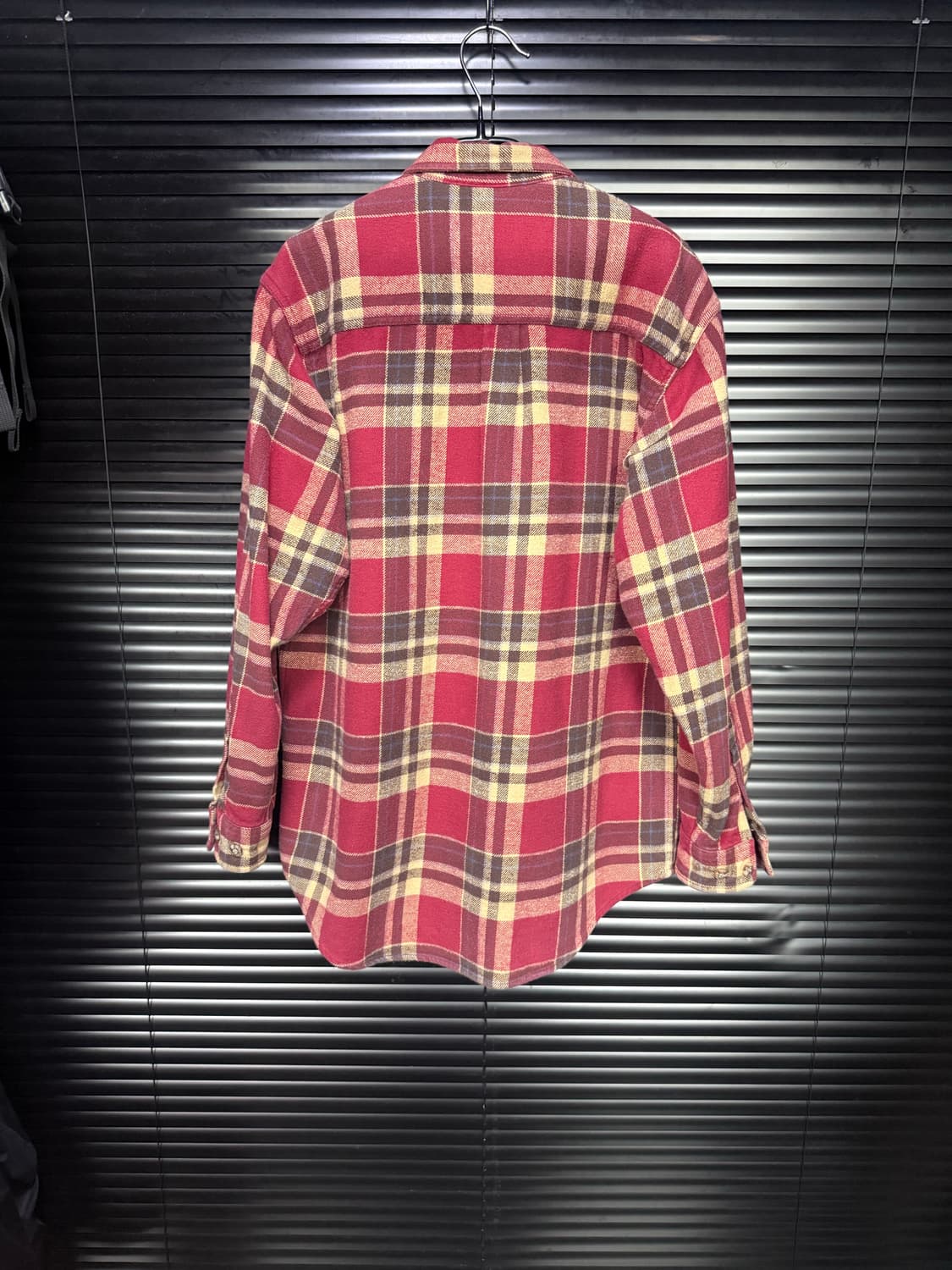 필드&스트림 플란넬 타탄 체크 워크 셔츠 코튼 레드 오버핏 에스닉 웨스턴 상품이미지6