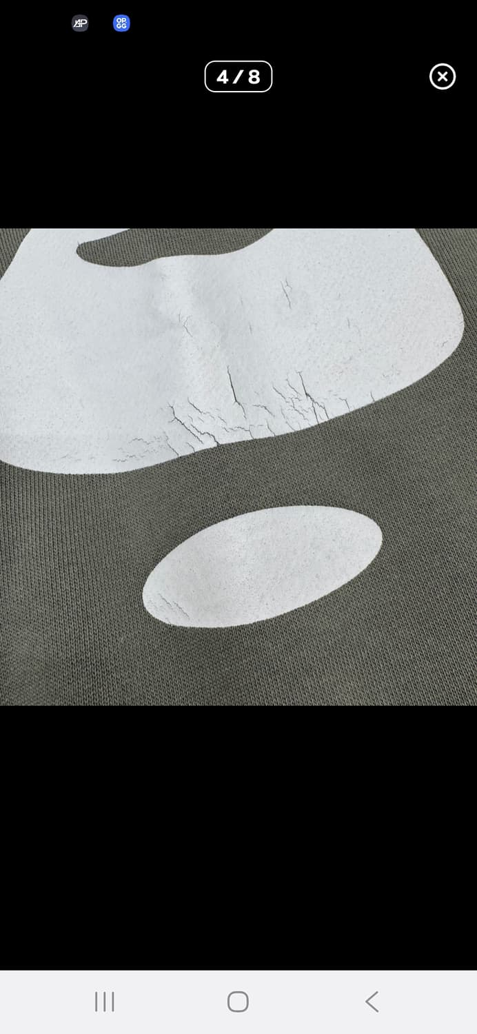 베이프 에이스 카키 맨투맨 상품이미지3