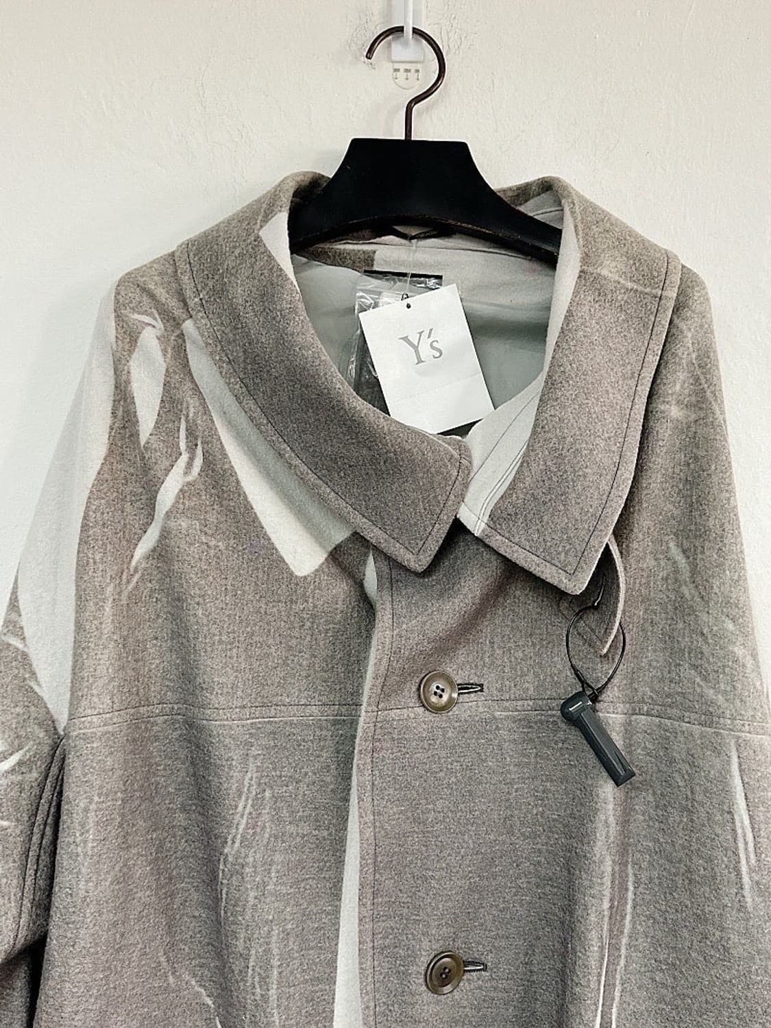 (정품/새상품) Y's 요지 야마모토 여성 그레이 오버핏 싱글 코트 상품이미지2