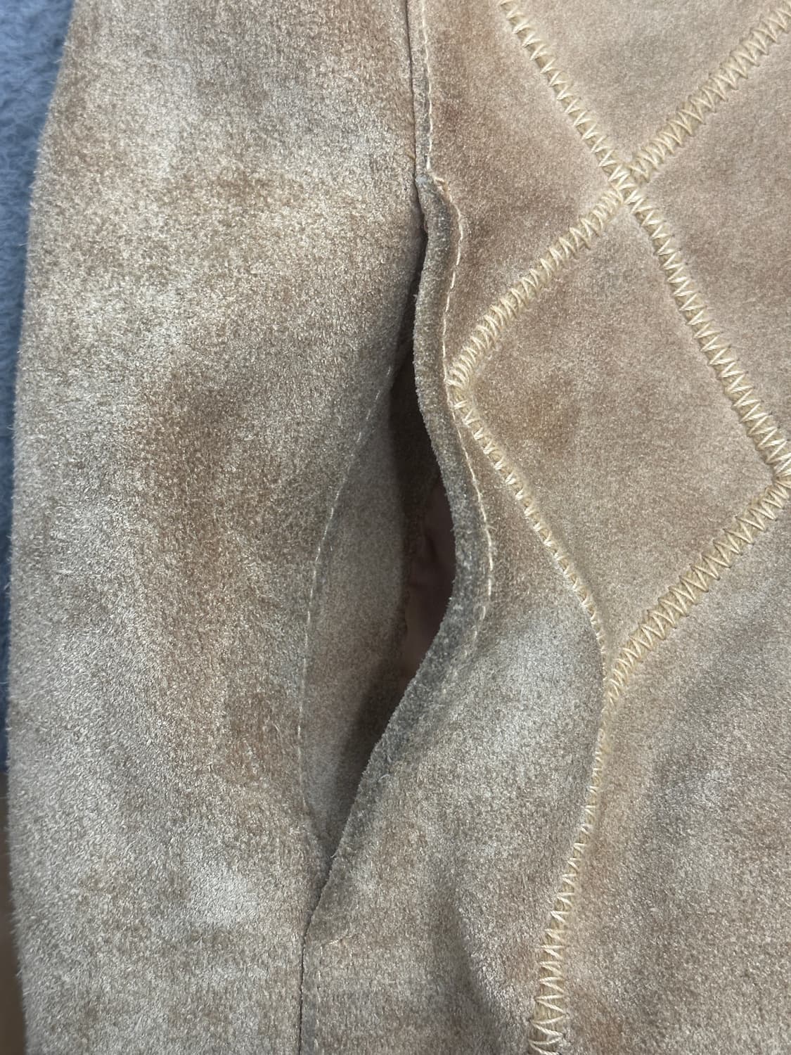 80s Unknown 니트 스웨이드 자켓 L 상품이미지5