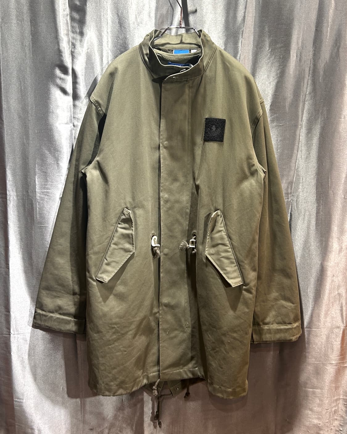 S 아디다스 올리브카키 피쉬테일 개파카 야상 상품이미지2