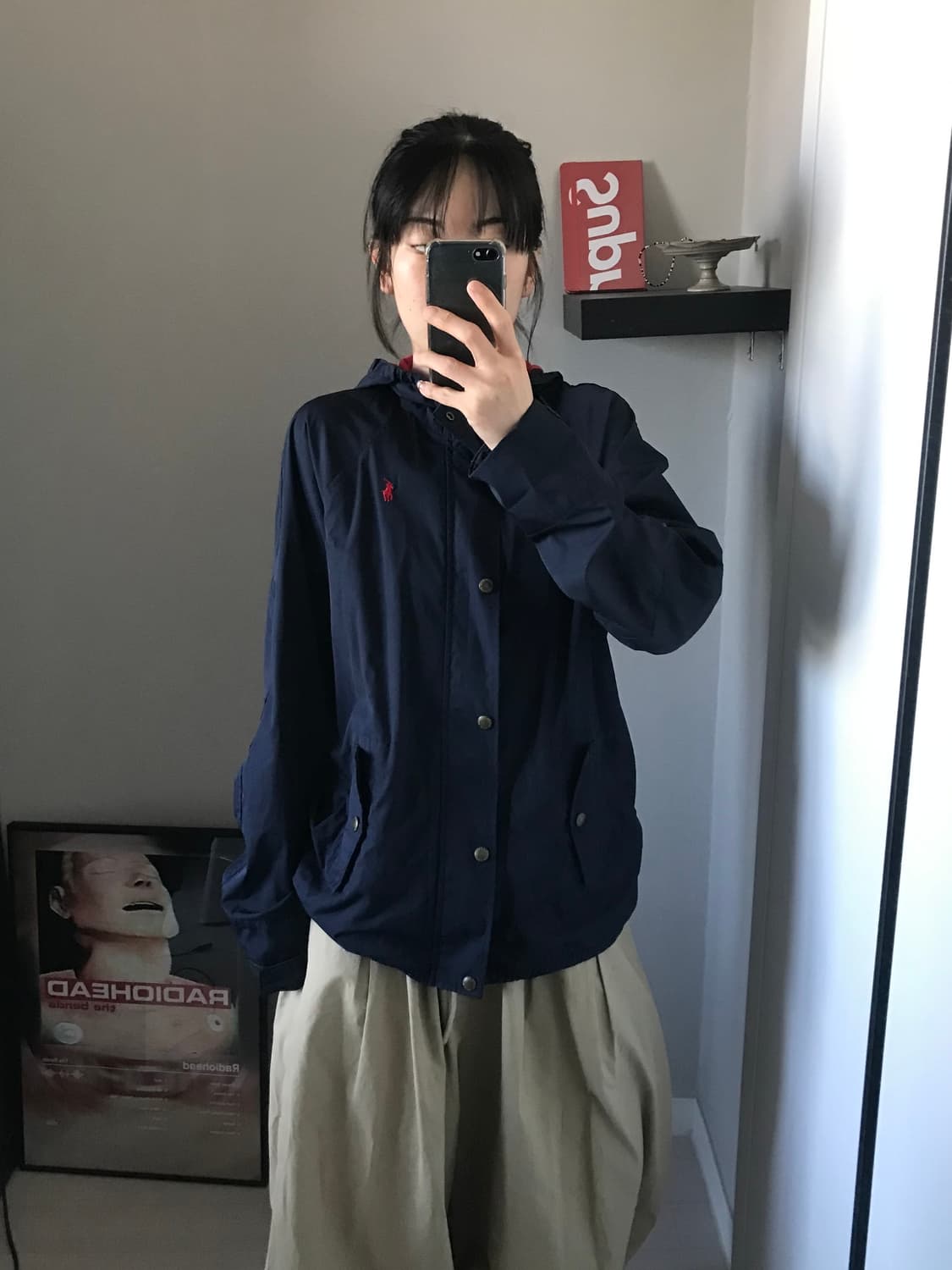 폴로 랄프로렌 포니 로고 네이비 바람막이 자켓 상품이미지3