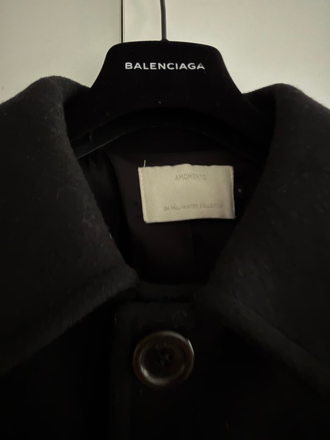 아모멘토 남성 블랙 울 코트 M 상품이미지5