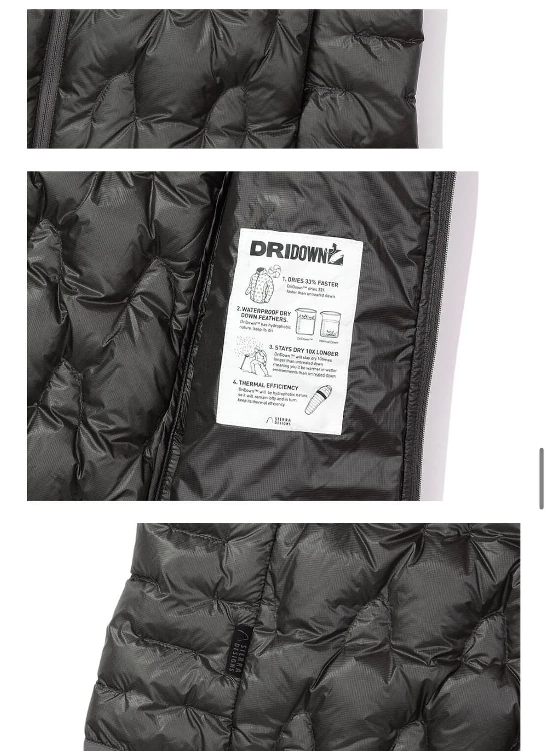 시에라디자인 하프돔 경량 구스다운  후드 자켓 우먼 라지 - DriDo 상품이미지2