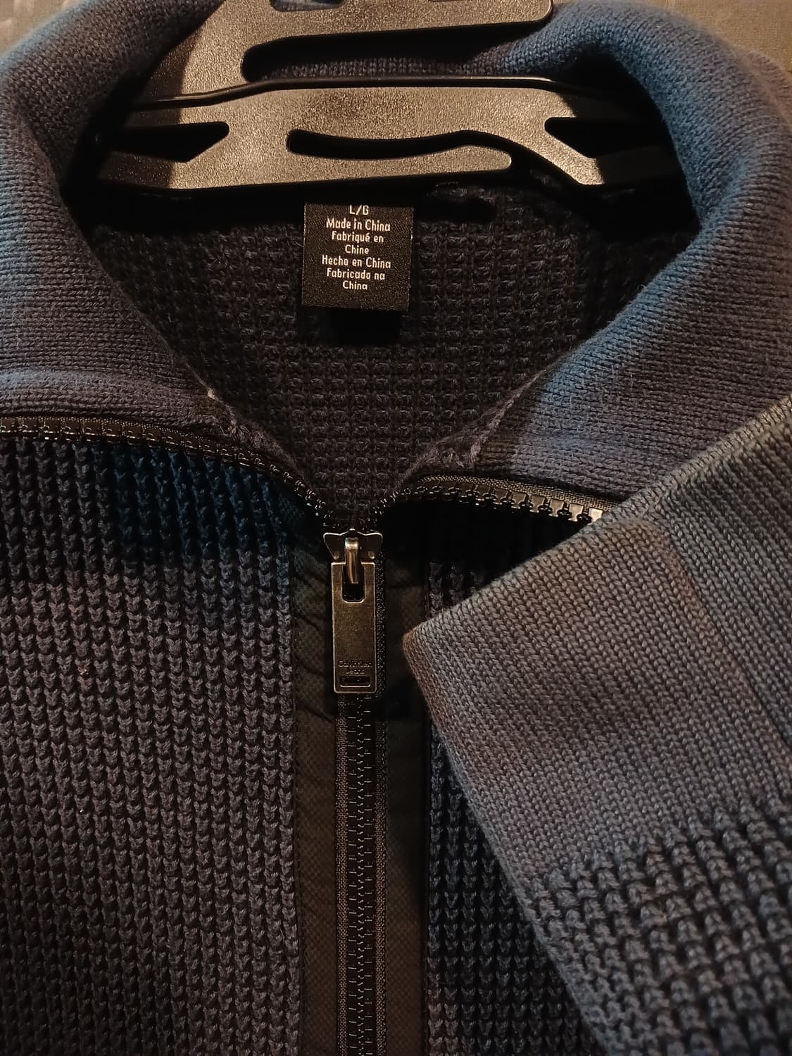 캘빈클라인 루즈 미니멀 와플 니트집업 상품이미지2