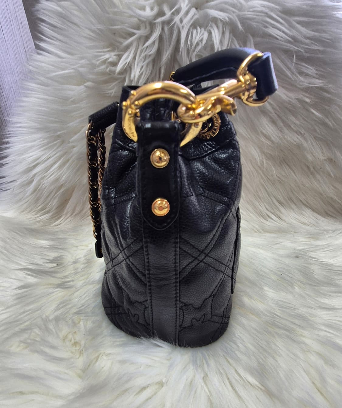 메트로시티 퀼팅 버킷백 블랙#최상급 상품이미지5