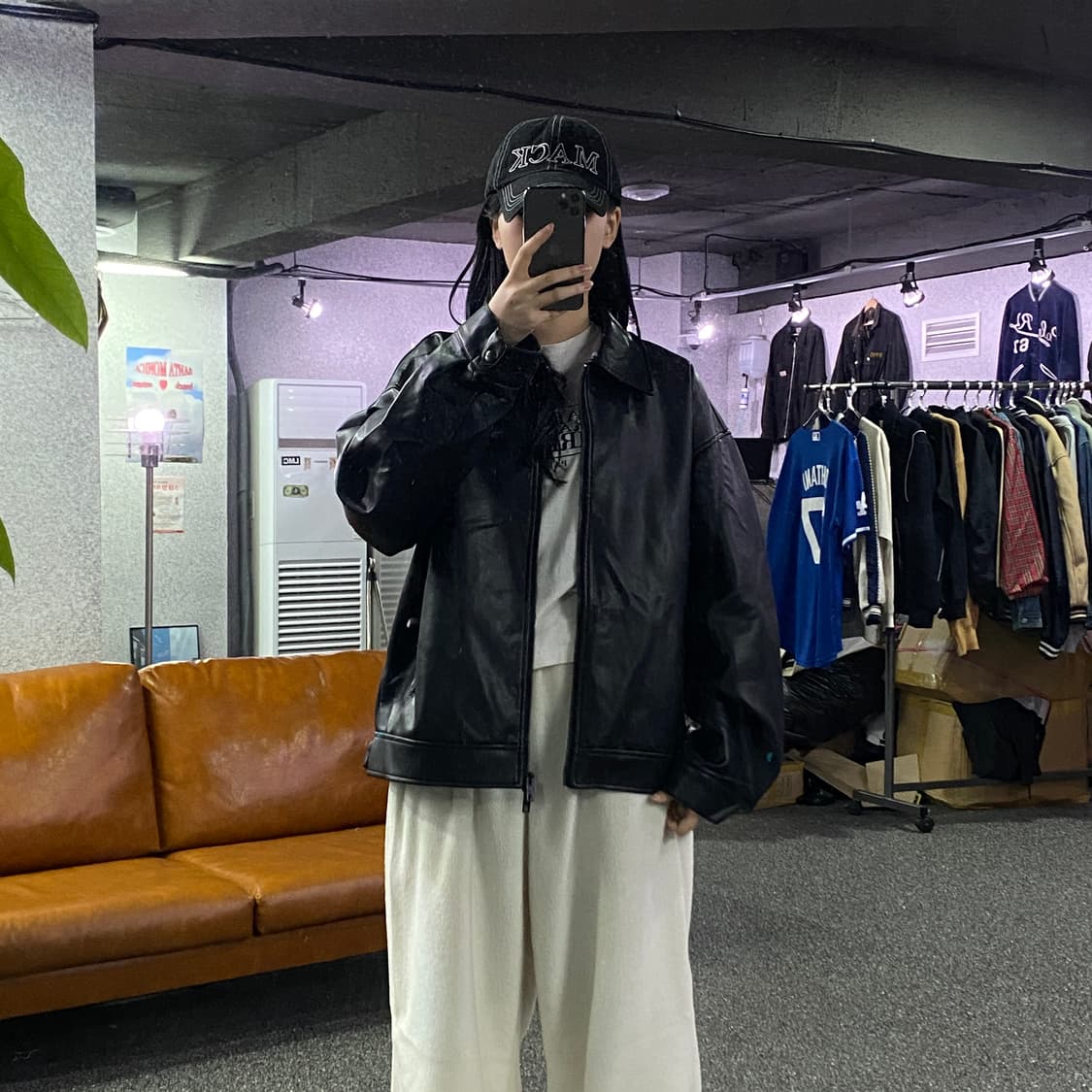 라퍼지스토어 블랙 레더 자켓 B3061 상품이미지1