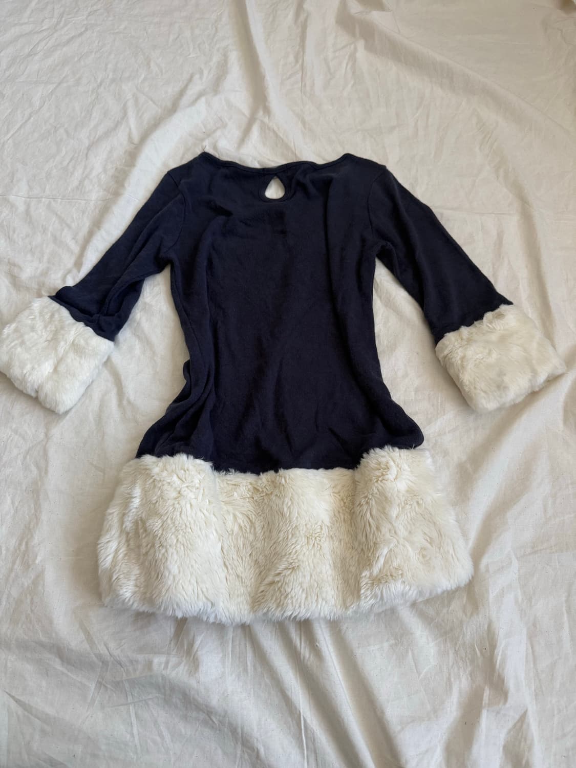 키치 러블리 퍼 디테일 탑 상품이미지4