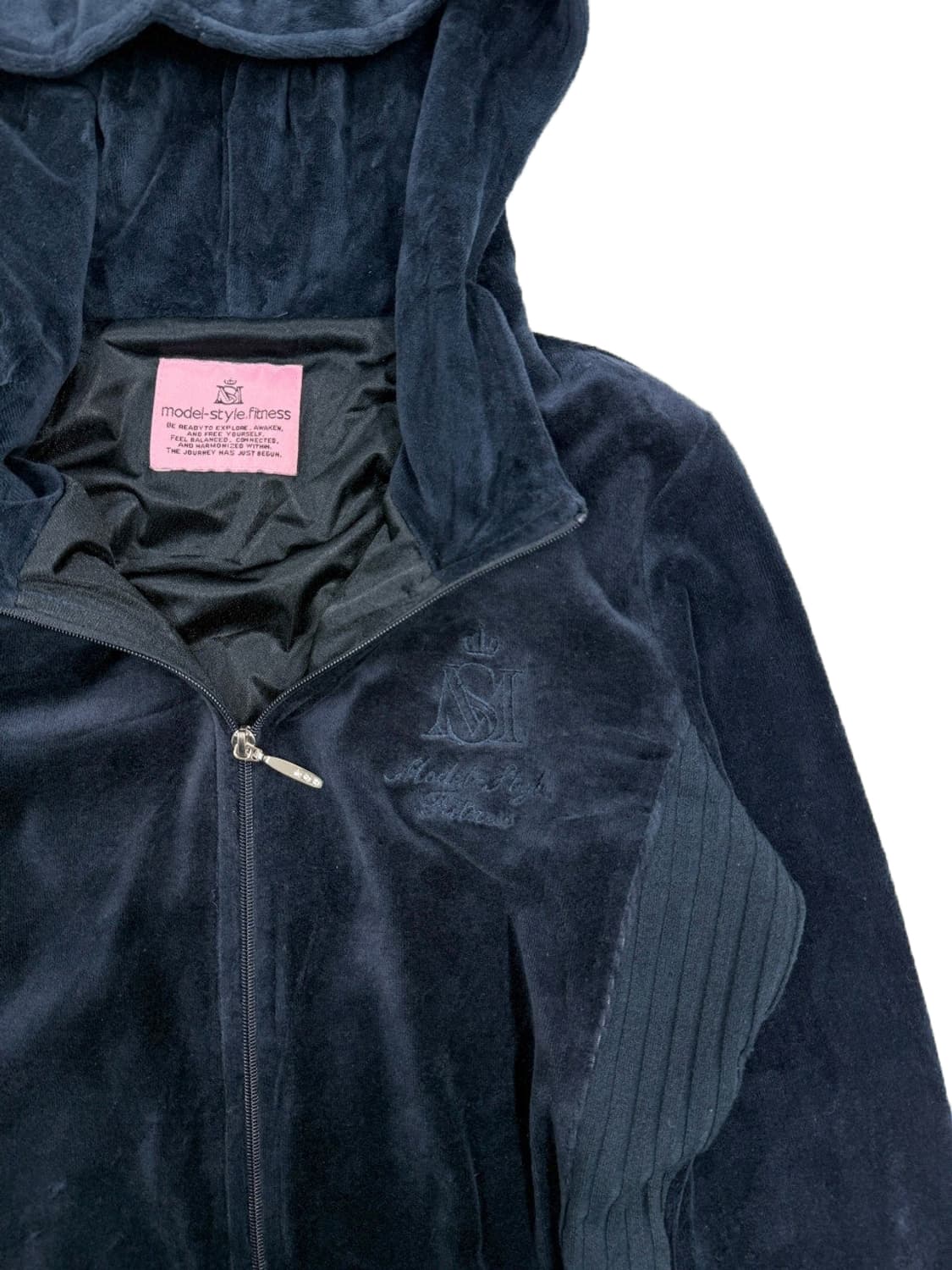 빈티지 네이비 벨뱃 갸루 후드집업 상품이미지4