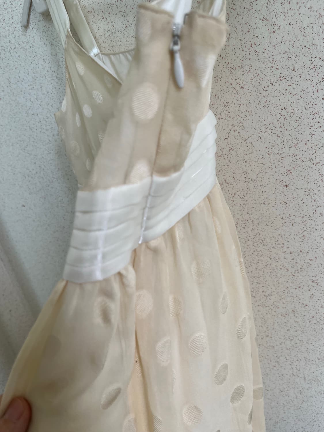 Jpn Vtg silk 실크 슬립 도트 드레스  상품이미지2
