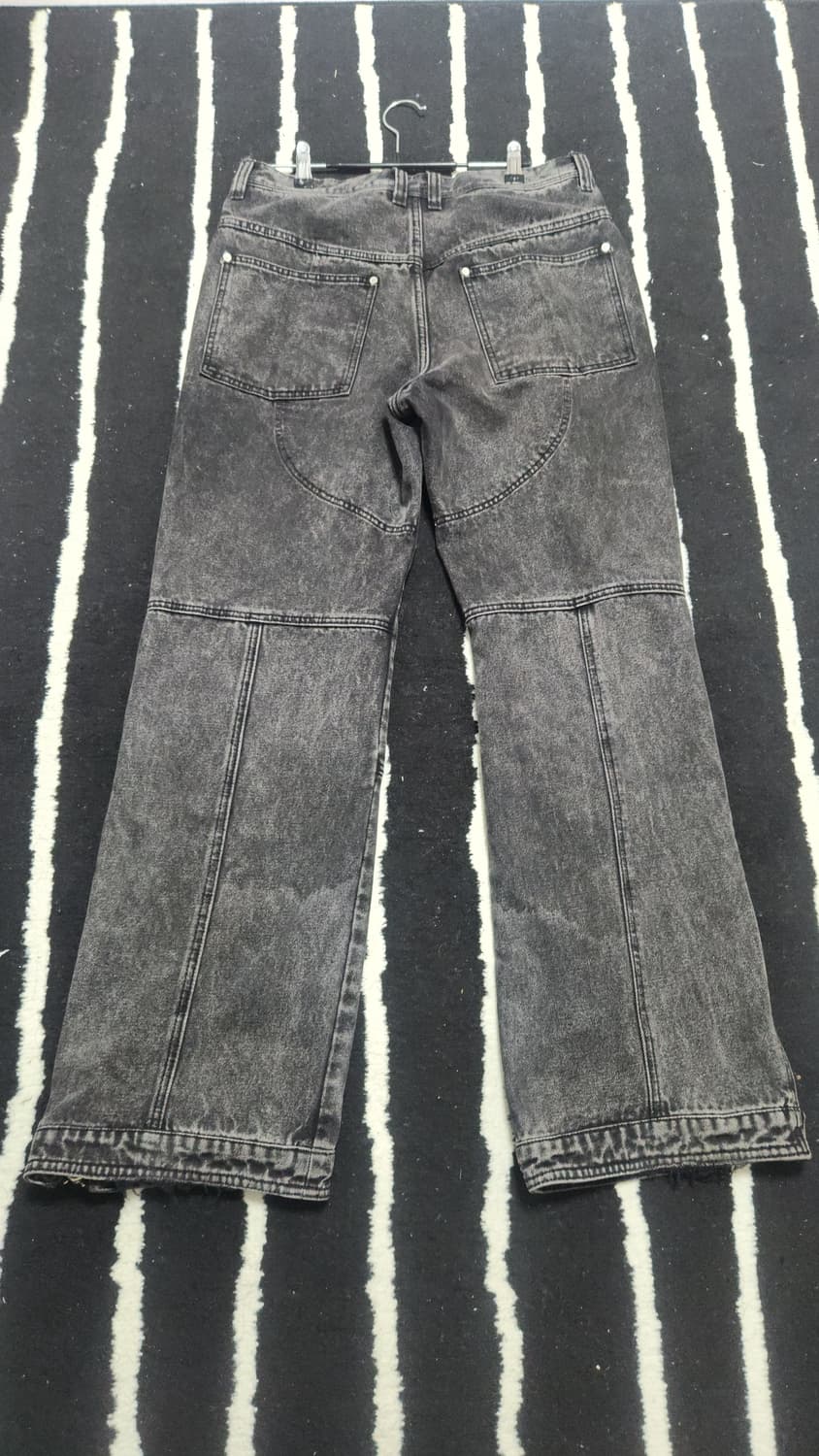 앤더슨벨 블리치드 워시드 지퍼 진 상품이미지3