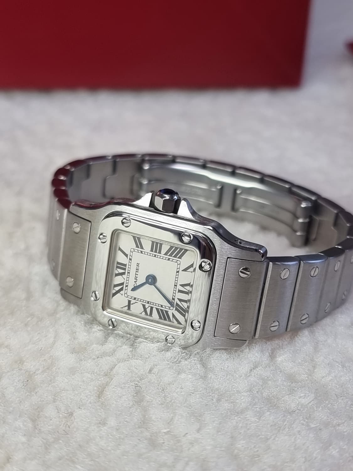 까르띠에 산토스 갈베 스틸 스몰 S 쿼츠 여성용 시계 04년 상품이미지2