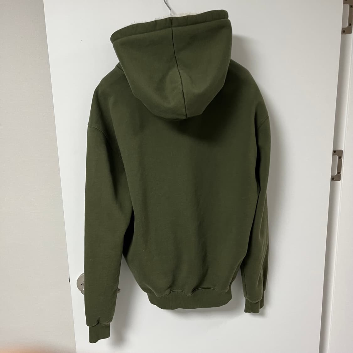 L 챔피온 빅로고 카키 플리스 후드 상품이미지2