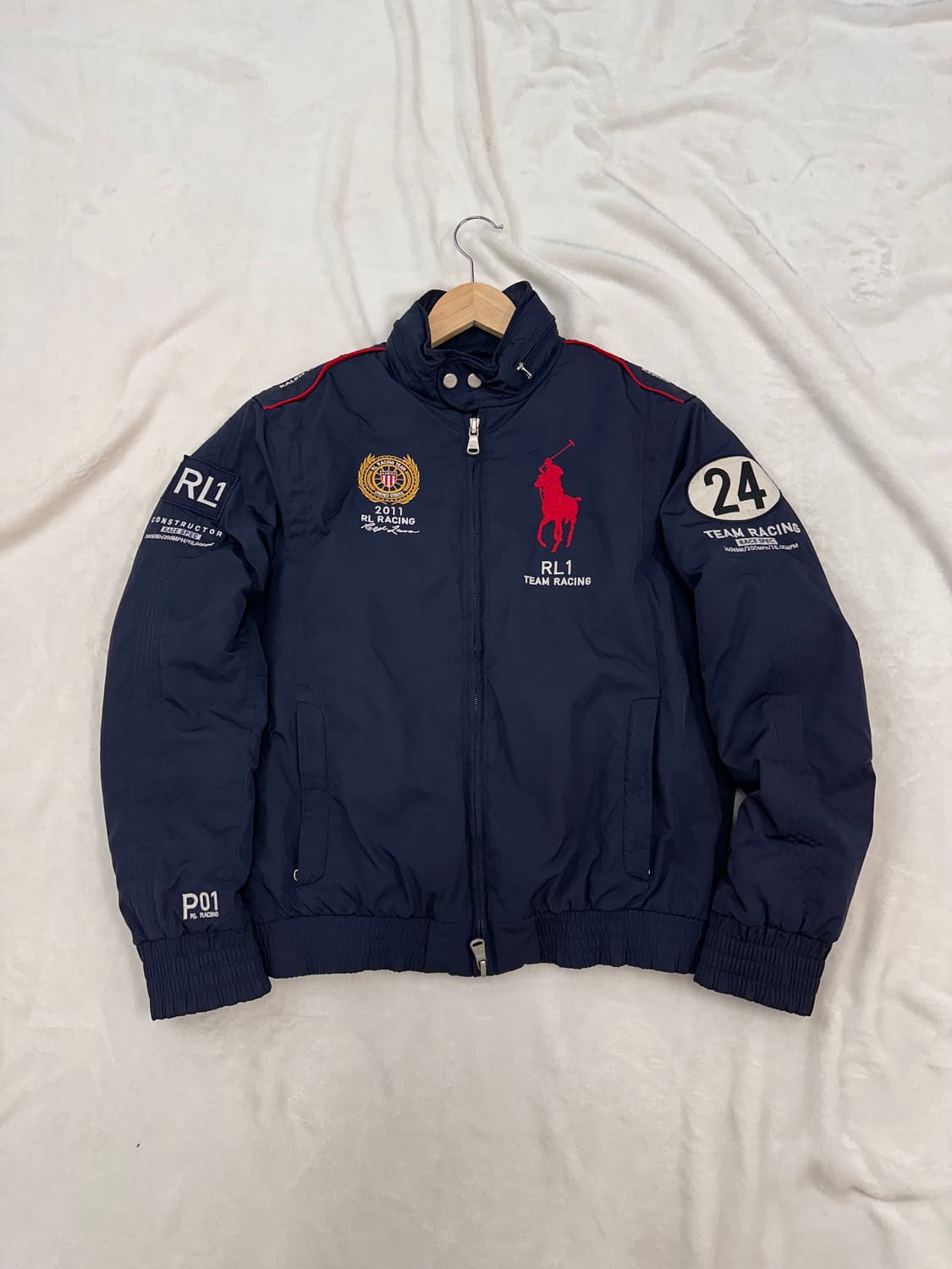 (M)폴로랄프로렌 빅포니 USA 성조기 레이싱 봄버 자켓 상품이미지1