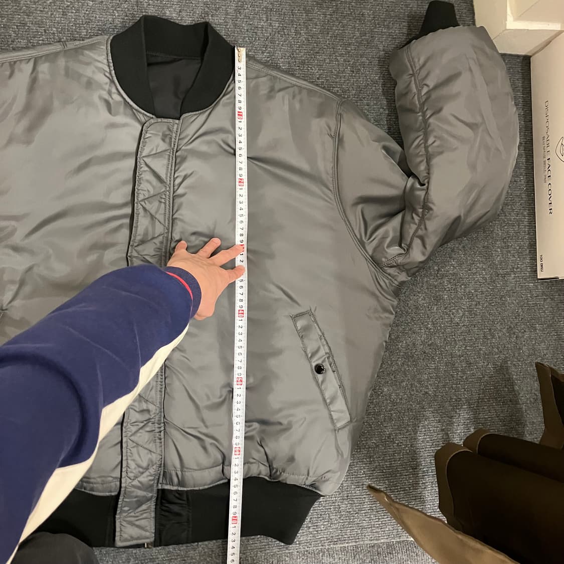 N164 알파인더스트리 양면 항공점퍼 ma1 블랙 그레이 상품이미지5