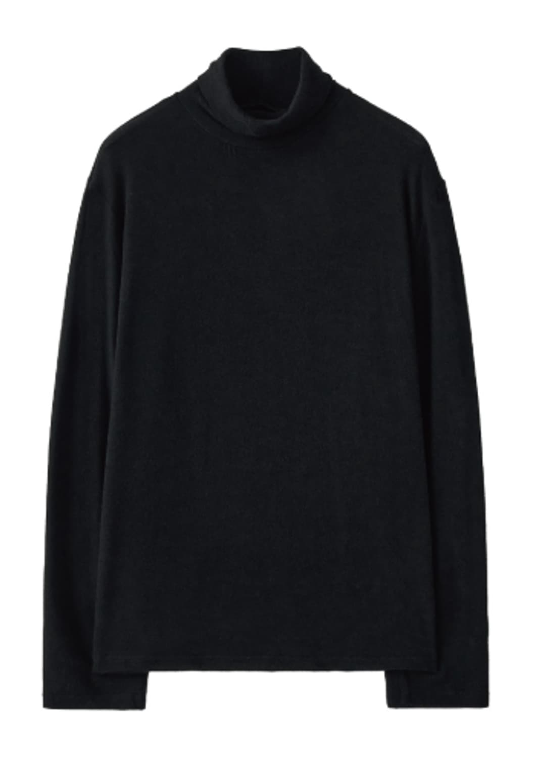 노이어 noirer 울 실키 롤넥 터틀넥 티셔츠 블랙 48 상품이미지3