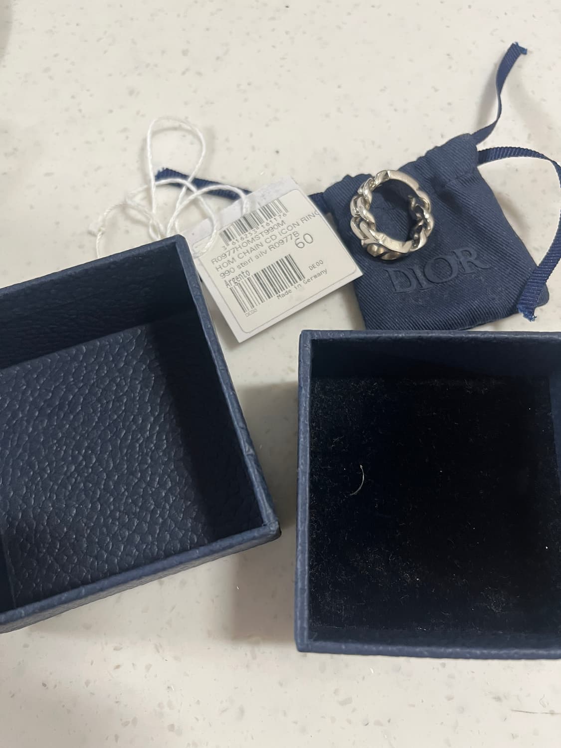 디올 CD 아이콘 체인 반지 M 상품이미지1