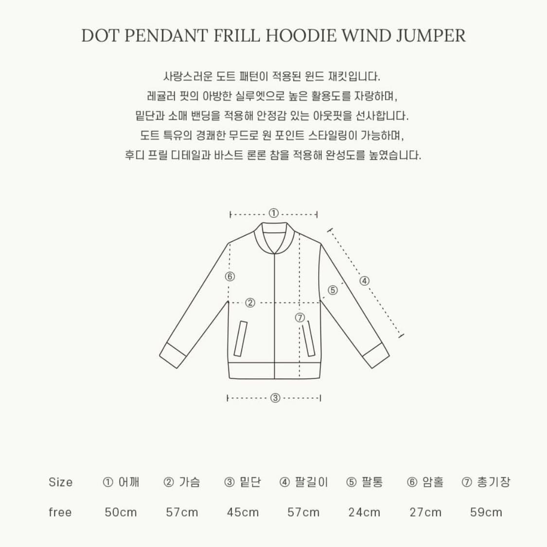 🖤 론론 도트 프릴 후드 바람막이 점퍼🖤 상품이미지3